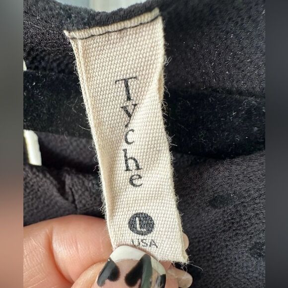 Tyche Polka Dot Spaghetti Straps Keyhole Front Tie Playsuit Romper Pockets L - Picture 7 of 8